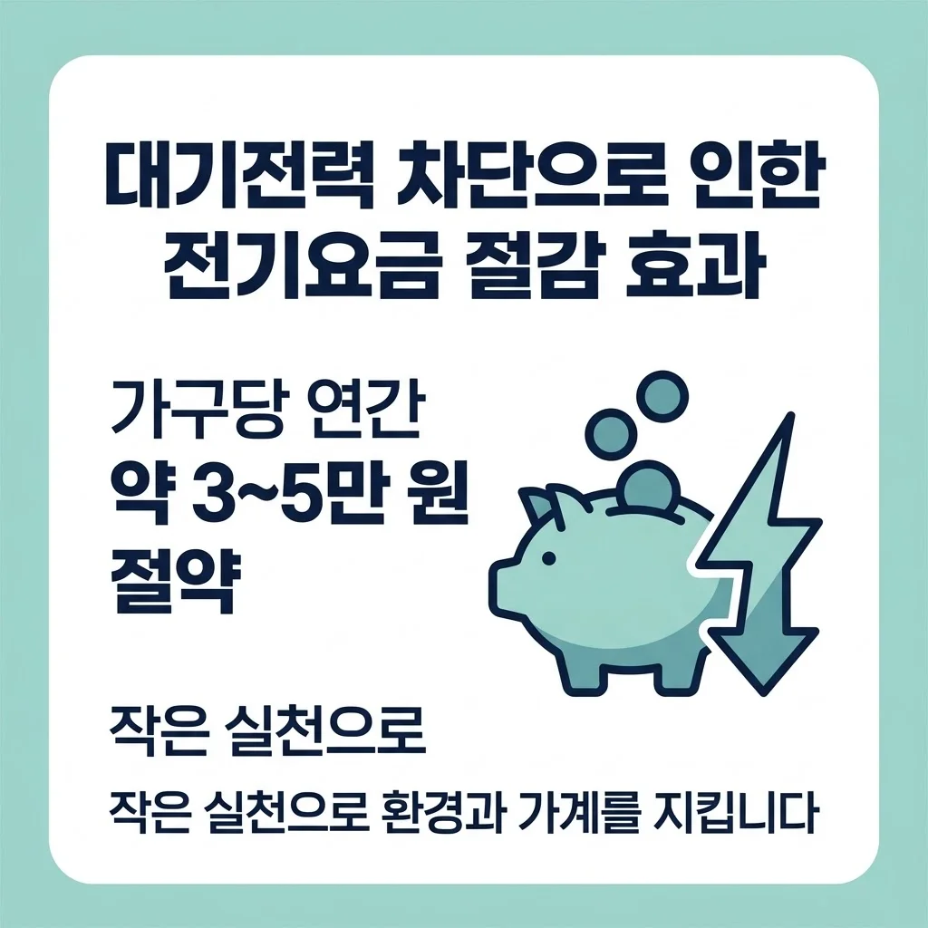 대기전력 차단으로 인한 전기요금 절감효과