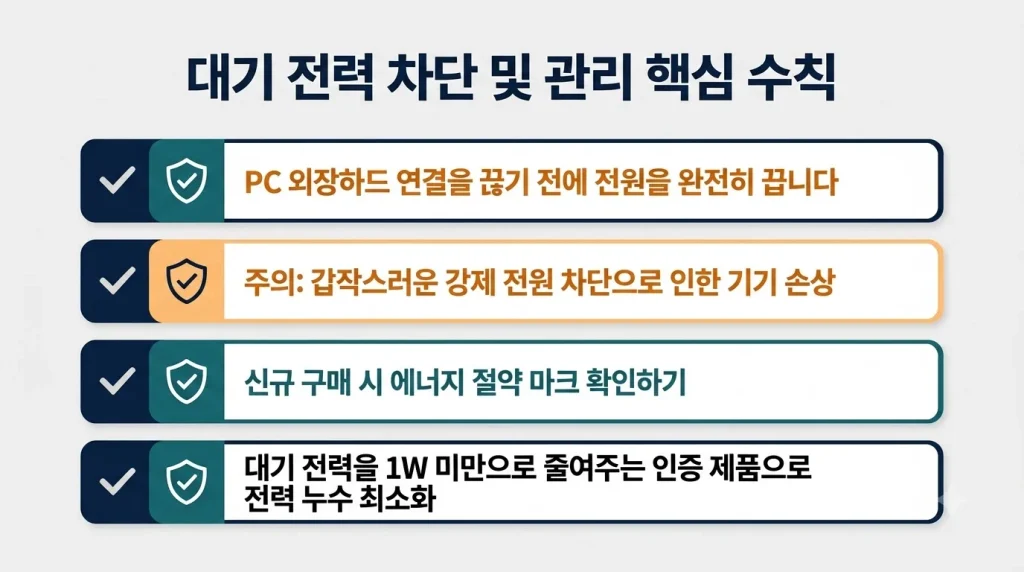 대기전력 차단 시 주의사항과 올바른 관리팁